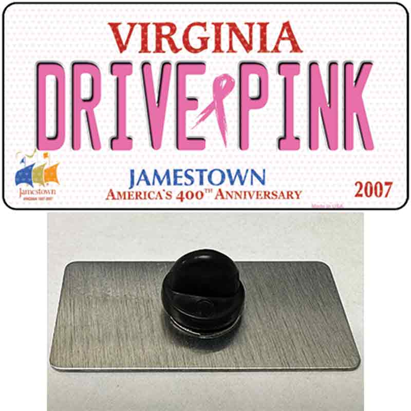 Drive Pink Virginia Novelty Metal Hat Pin