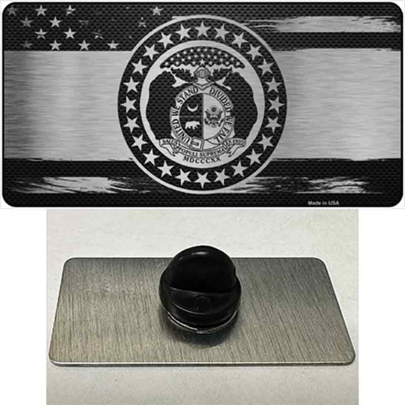 Missouri Carbon Fiber Novelty Metal Hat Pin