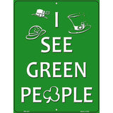 Green People Metal Novelty Parking Sign 4.5" x 6" (PM)