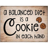 A Balanced Diet Metal Novelty Parking Sign 4.5" x 6" (PM)
