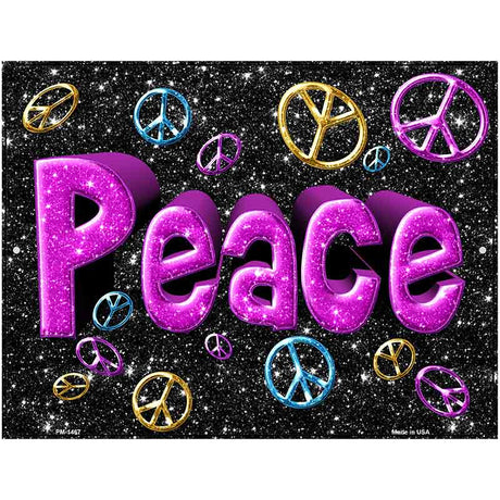 Peace Metal Novelty Parking Sign 4.5" x 6" Sign (PM)
