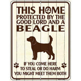 This Home Protected By A Beagle Parking Sign Metal Novelty 4.5" x 6" (PM)
