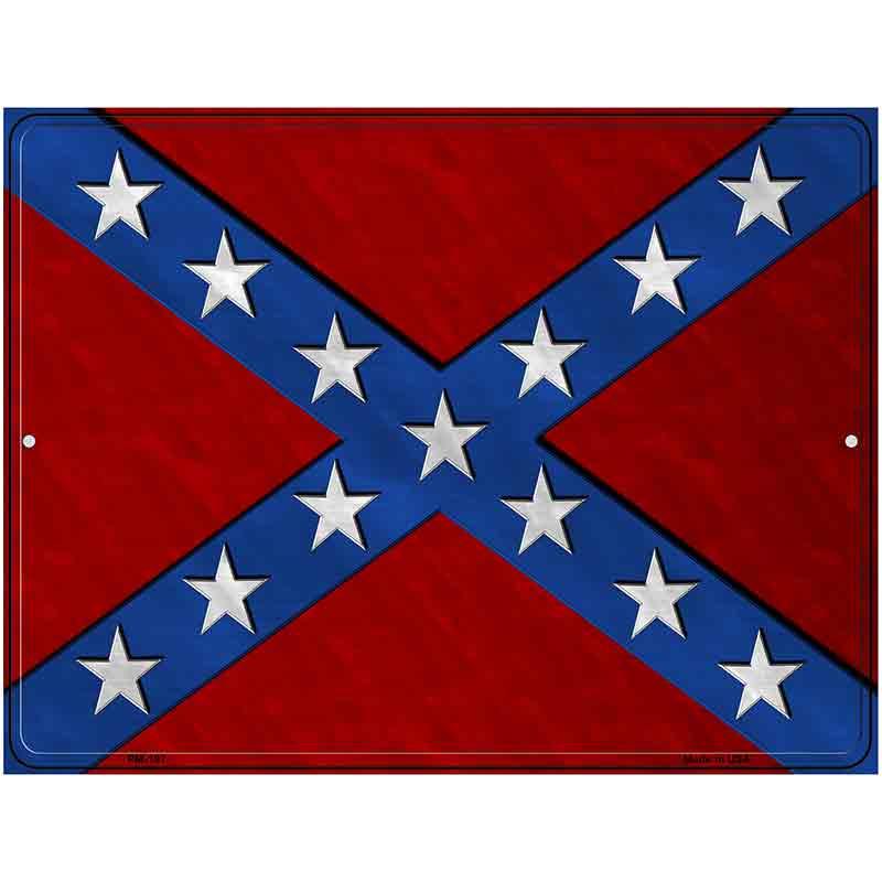 Confederate Flag Metal Novelty Parking Sign 4.5" x 6" (PM)