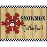 Snowflake Snowmen Metal Novelty Parking Sign 4.5" x 6" (PM)