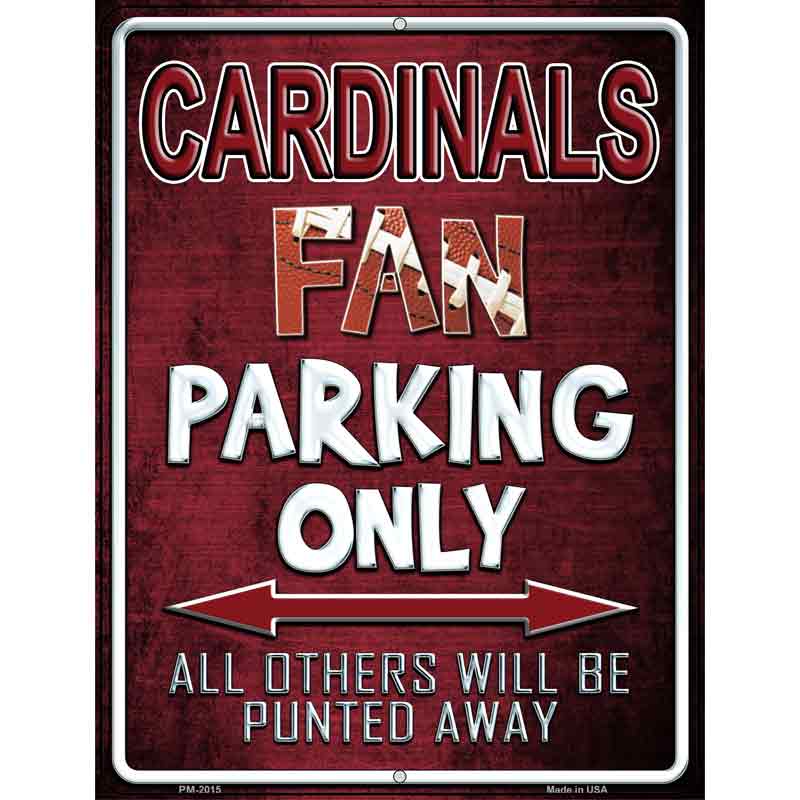 Cardinals Metal Novelty Parking Sign 4.5" x 6" (PM)