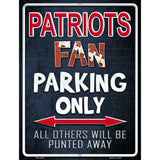 Patriots Metal Novelty Parking Sign 4.5" x 6" (PM)