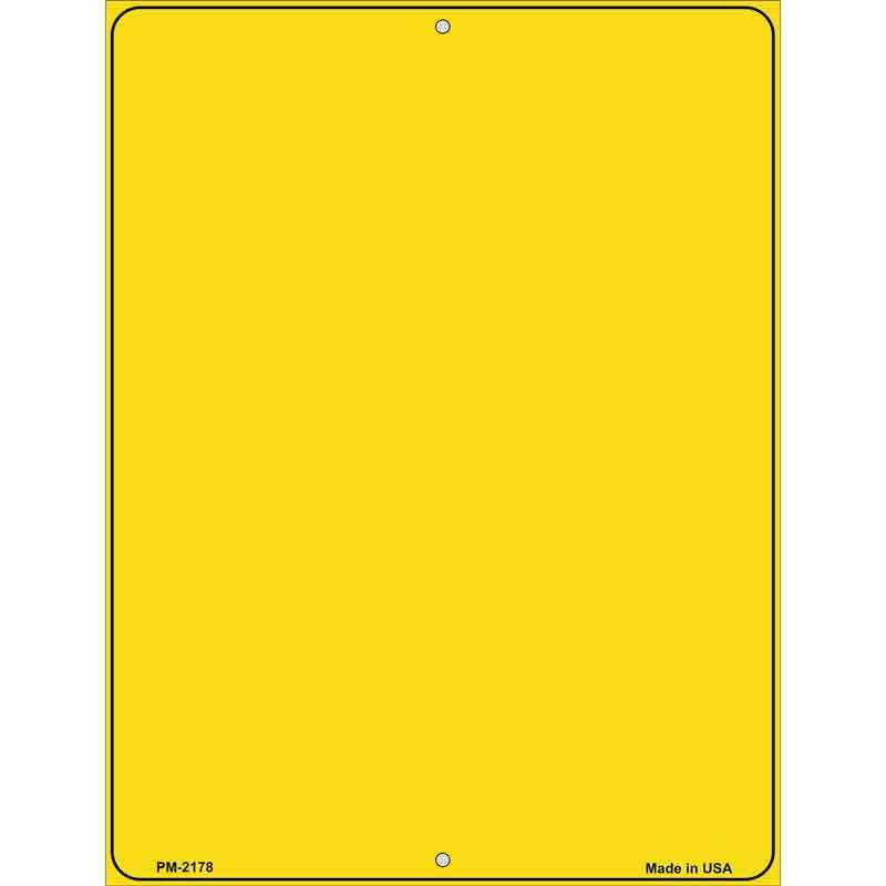 Solid Yellow Metal Novelty Parking Sign 4.5" x 6" (PM)