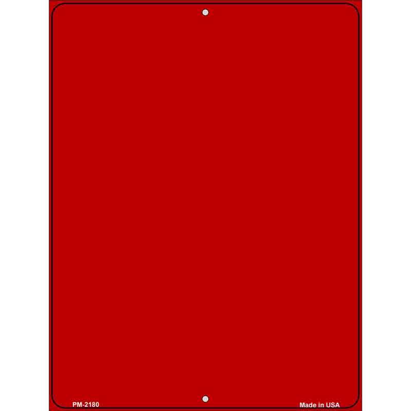 Solid Red Metal Novelty Parking Sign 4.5" x 6" (PM)