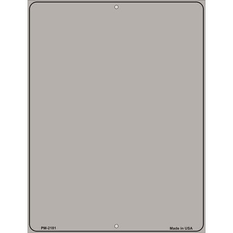 Solid Grey Metal Novelty Parking Sign 4.5" x 6" (PM)