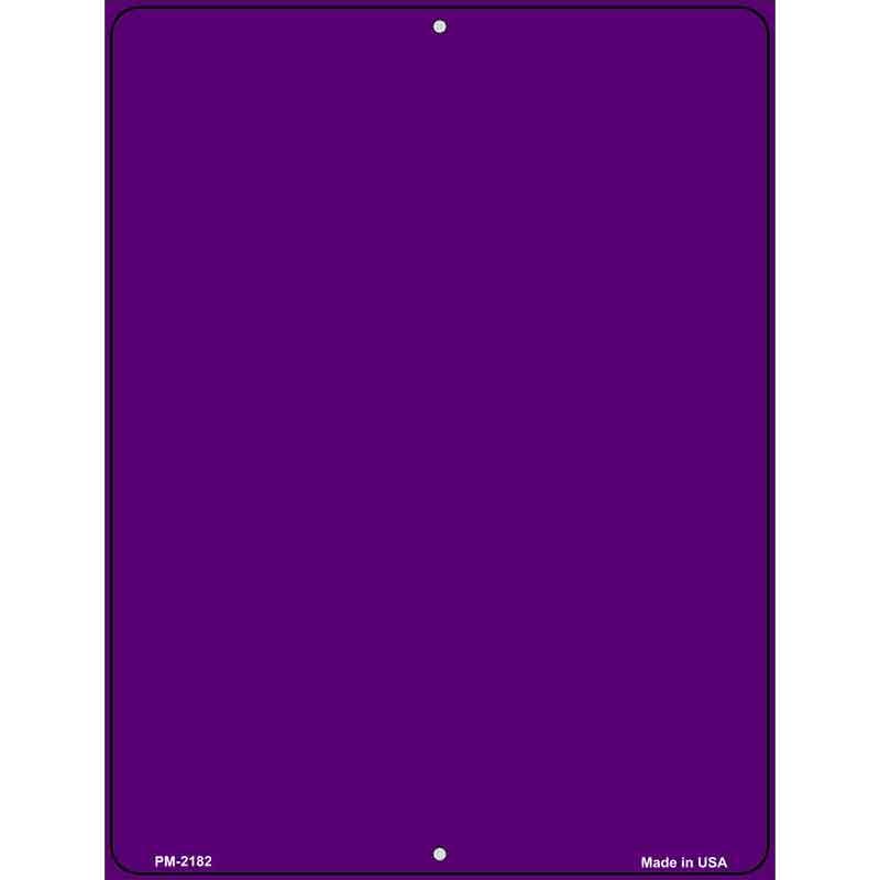 Solid Purple Metal Novelty Parking Sign 4.5" x 6" (PM)
