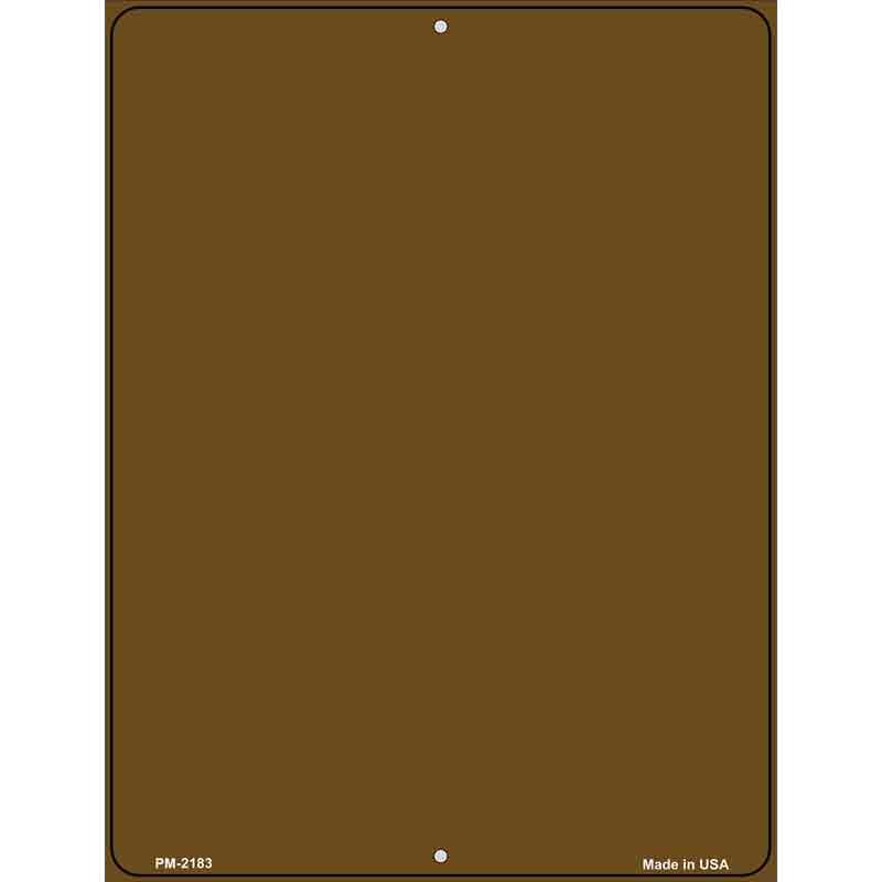 Solid Brown Metal Novelty Parking Sign 4.5" x 6" (PM)