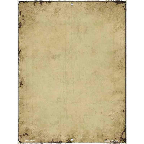 Cream Torn Edge Metal Novelty Parking Sign 4.5" x 6" (PM)