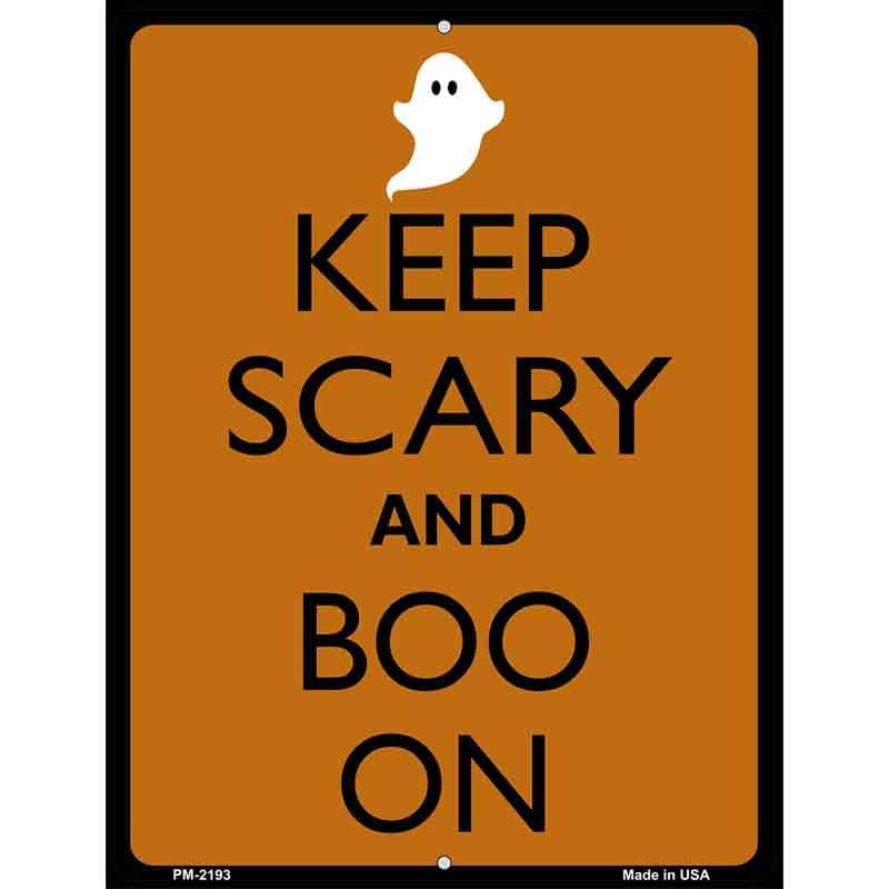 Keep Calm And Boo On Metal Novelty Parking Sign 4.5" x 6" (PM)