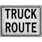 Truck Route Novelty Metal Parking Sign 4.5" x 6" (PM)