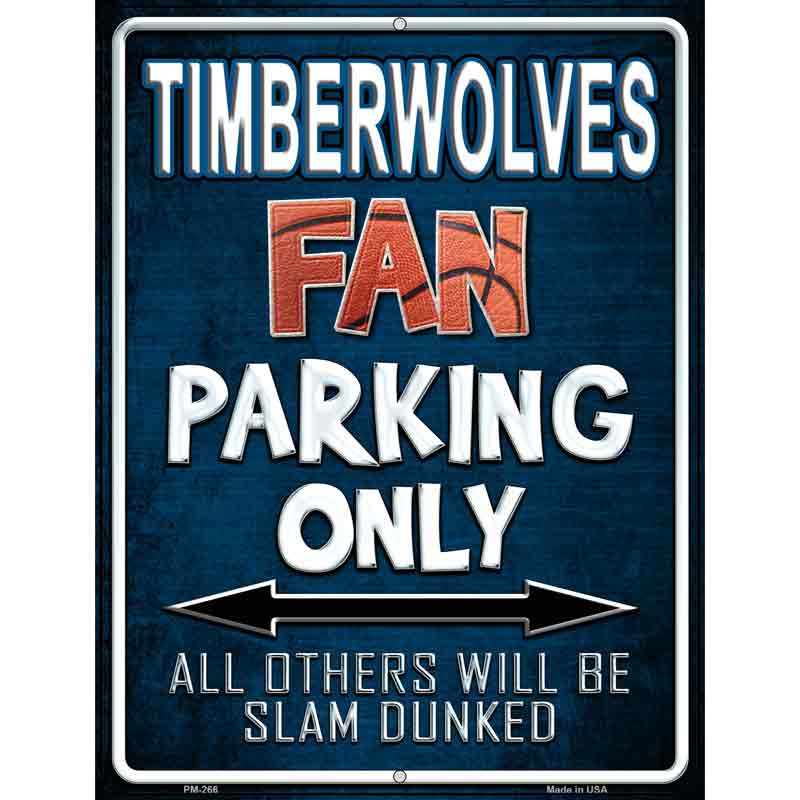 Timberwolves Metal Novelty Parking Sign 4.5" x 6" (PM)