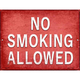 No Smoking Allowed Novelty Metal Parking Sign 4.5" x 6" (PM)