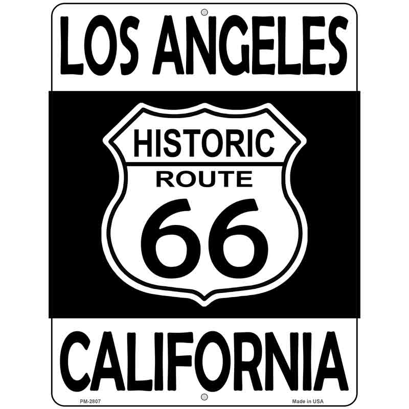 Los Angeles California Historic Route 66 Novelty Metal Parking Sign 4.5" x 6" (PM)