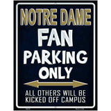 Notre Dame Metal Novelty Parking Sign 4.5" x 6" (PM)