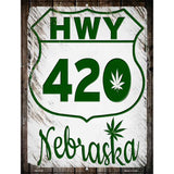HWY 420 Nebraska Novelty Metal Parking Sign 4.5" x 6" (PM)