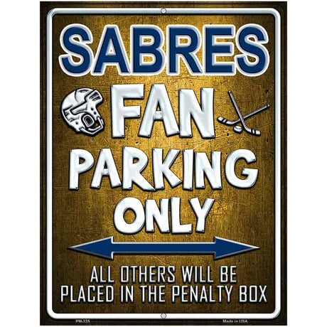 Sabres Metal Novelty Parking Sign 4.5" x 6" (PM)