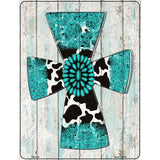 Turquoise Cross Novelty Metal Parking Sign 4.5" x 6" Sign (PM)
