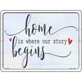 Where Story Begins Novelty Metal Parking Sign 4.5" x 6" (PM)