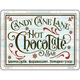 Candy Cane Lane Hot Chocolate Bar Novelty Metal Parking Sign 4.5" x 6" (PM)