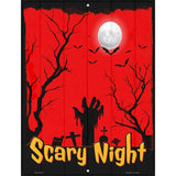 Scary Night Graveyard Novelty Metal Parking Sign 4.5" x 6" Sign (PM)