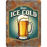 Beer Ice Cold Metal Novelty Parking Sign P-4456