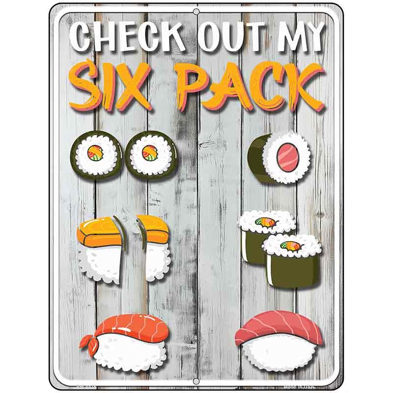 Check Out My Six Pack Metal Novelty Parking Sign P-4476 4.5" x 6" Sign (PM)