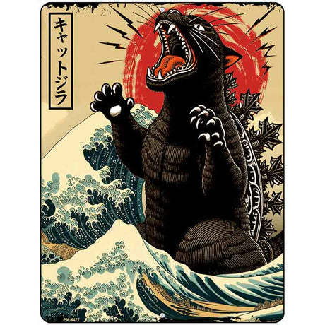 Catzilla Metal Novelty Mini Parking Sign PM-4477