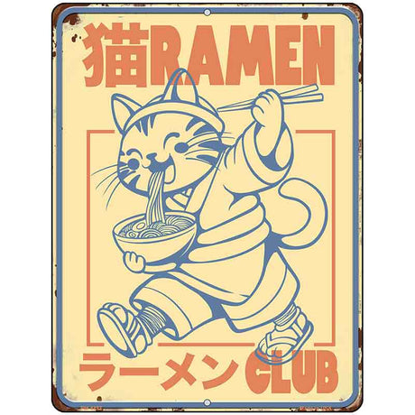 Ramen Club Metal Novelty Mini Parking Sign PM-4482
