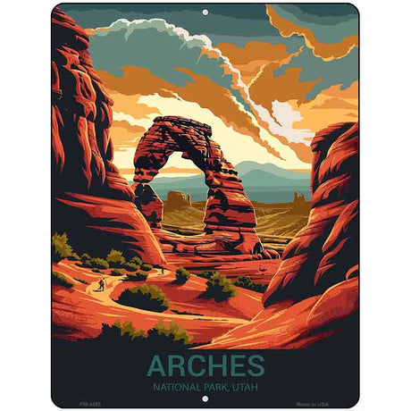 Arches Utah Metal Novelty Parking Sign P-4485
