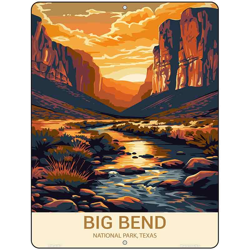 Big Bend Texas Metal Novelty Parking Sign P-4487