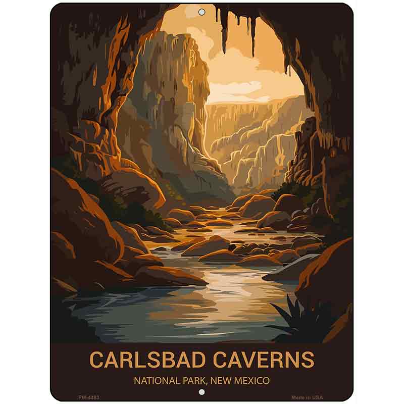 Carlsbad Caverns New Mexico Metal Novelty Parking Sign P-4493