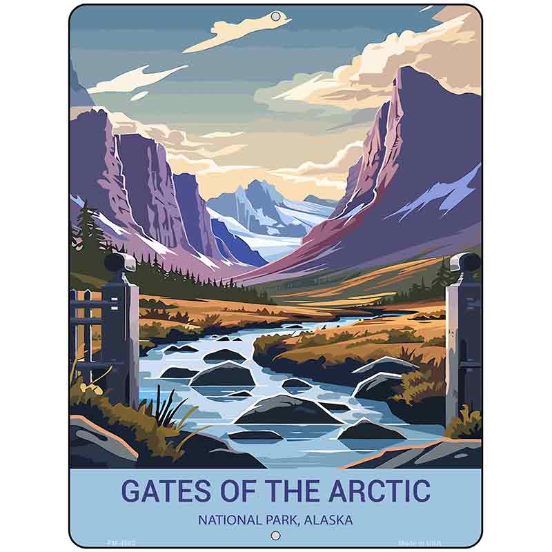 Gates of the Arctic Alaska Metal Novelty Parking Sign P-4502