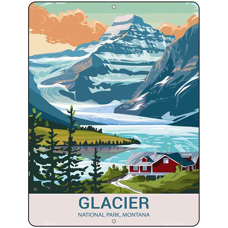 Glacier Montana Metal Novelty Parking Sign P-4505