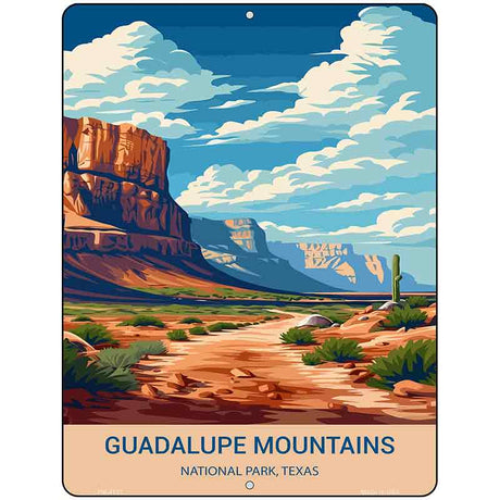 Guadalupe Mountains Texas Metal Novelty Parking Sign P-4511
