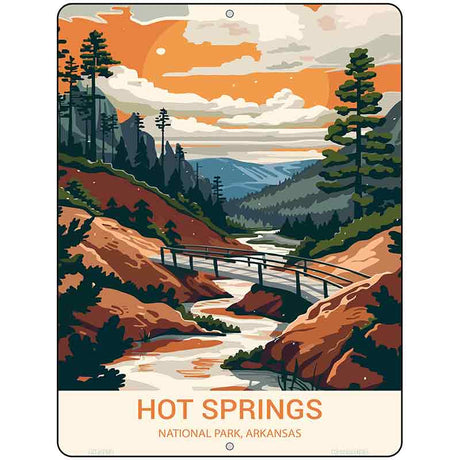 Hot Springs Arkansas Metal Novelty Parking Sign P-4514