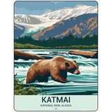 Katmai Alaska Metal Novelty Parking Sign P-4518