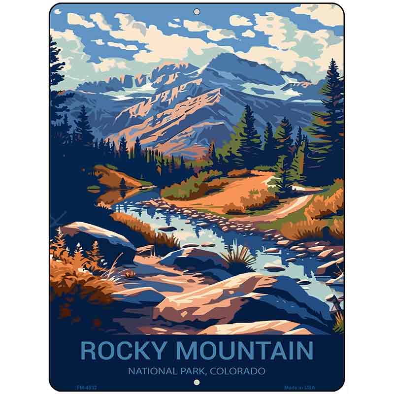 Rocky Mountain Colorado Metal Novelty Parking Sign P-4532