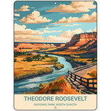 Theodore Roosevelt ND Metal Novelty Parking Sign P-4537