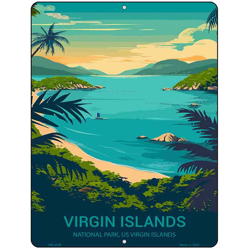 US Virgin Islands Metal Novelty Parking Sign P-4538