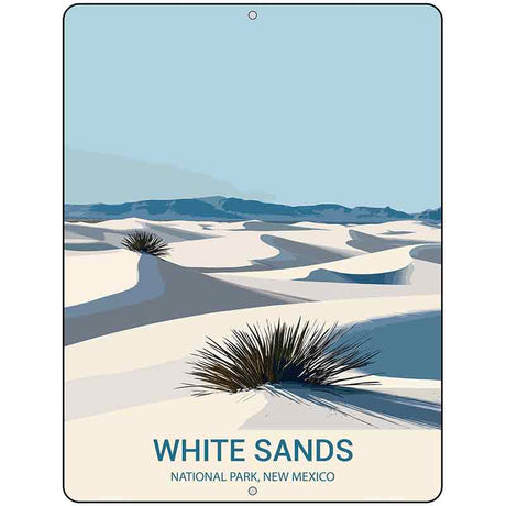 White Sands New Mexico Metal Novelty Parking Sign P-4540