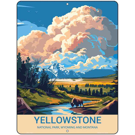 Yellowstone Metal Novelty Parking Sign P-4543