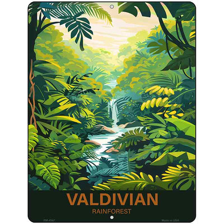 Valdivian Rainforest Metal Novelty Parking Sign P-4547