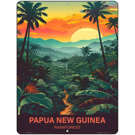 Papua New Guinea Rainforest Metal Novelty Parking Sign P-4551
