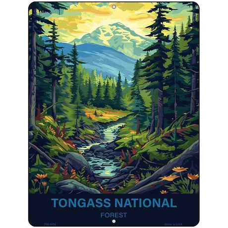 Tongass National Forest Metal Novelty Parking Sign P-4554