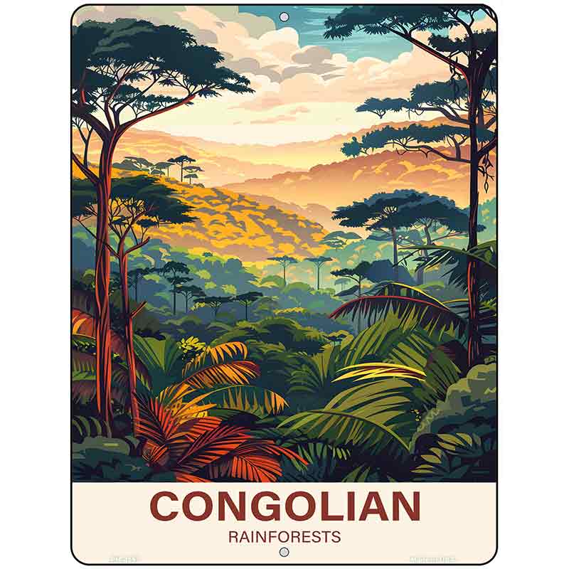 Congolian Rainforests Metal Novelty Parking Sign P-4557