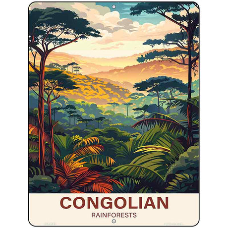 Congolian Rainforests Metal Novelty Parking Sign P-4557